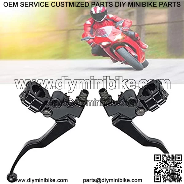 Universal Motorcycle Left Right 7/8" 22mm Clutch Brake Handle Levers Perch + 22mm 24mm Handlebar Grip, Fit for Honda XR80 XR100 CRF70 CRF80 CRF100 Pit Dirt Motor Bike, Harley Honda Yamaha Kawasaki - Image 4