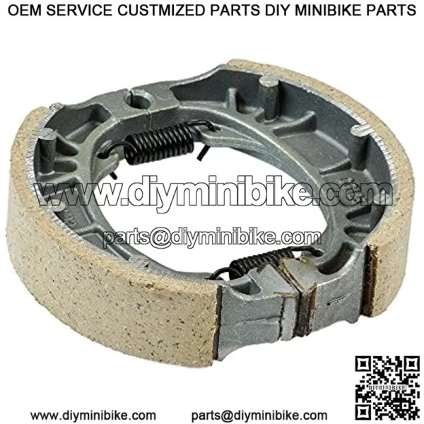 Monster Motion 105 mm Brake Drum Shoe Set with Springs for the MB165 & MB200, 49cc, 50cc, Moped, Scooter, Taotao, Peace, Roketa, NST Brand change to:Monster Motion