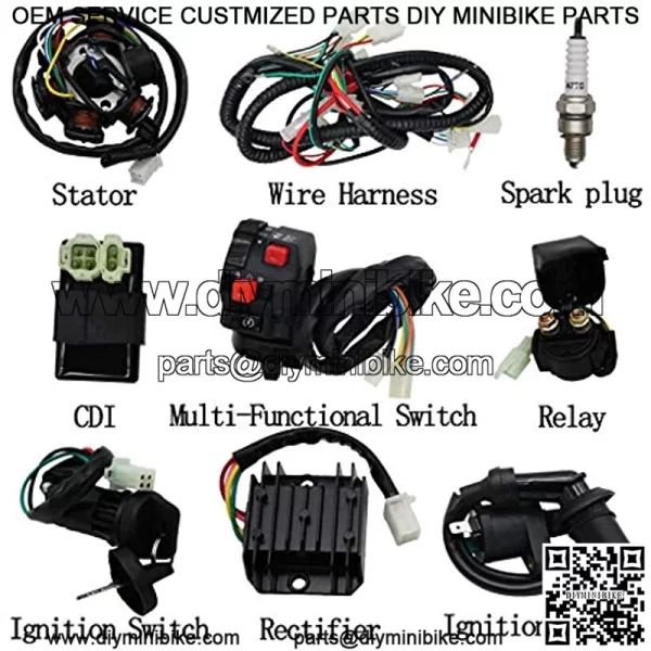 Complete Wiring Harness kit Electrics Wire Loom Assembly with Full Copper Wire For GY6 4-Stroke Four wheelers Engine Type 125cc 150cc Pit Bike Scooter ATV - Image 3