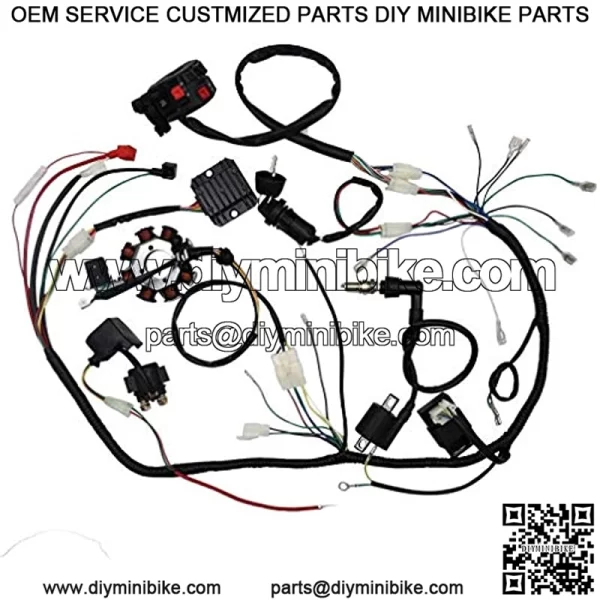 Facaing Complete Electrics All Wiring Harness Wire Loom Assembly for 150cc-300cc ATV Quad 4 Four Wheelers Go Kart Dirt Pit Bikes - Image 4