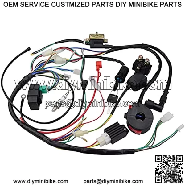 Ignition Rebuild Kit Wiring Harness for 4 Stroke ATV 50cc 70cc 90cc 110cc 125cc Chinese Dirt Bike Go Kart Scooter Moped Parts