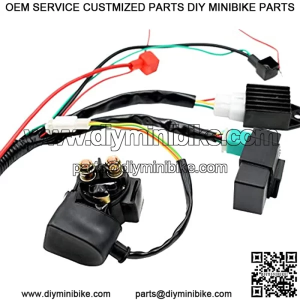 Royitay Complete Electrics Start Engine CDI Ignition Coil Wiring Loom Harness Spark Plug Kits For 50cc 110cc 125cc ATV Buggy Quad Dirt Bike - Image 4