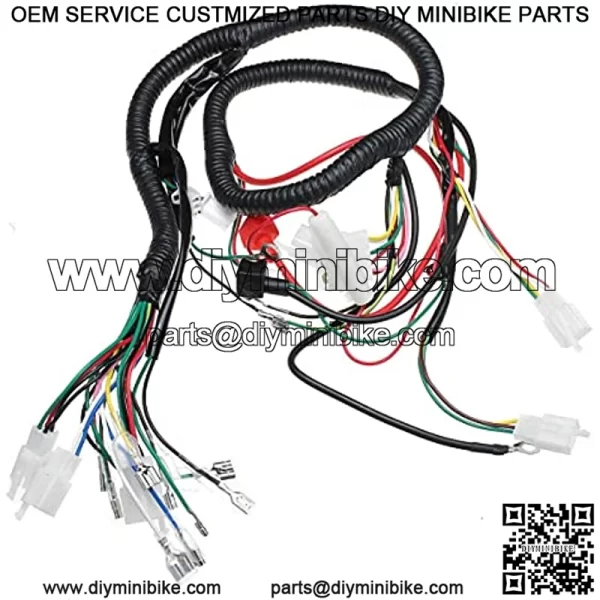 1Electric Wiring Harness Wire Loom CDI Stator Kit Set for ATV Quad 150/200/250CC - Image 4