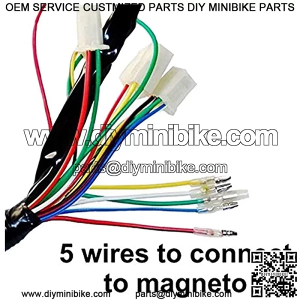 Full Wiring Harness Loom kit CDI Coil Magneto Kick Start Engine for 50cc 70cc 90cc 110cc 125cc ATV Quad Bike Buggy Go Kart Pit Dirt Bikes - Image 2