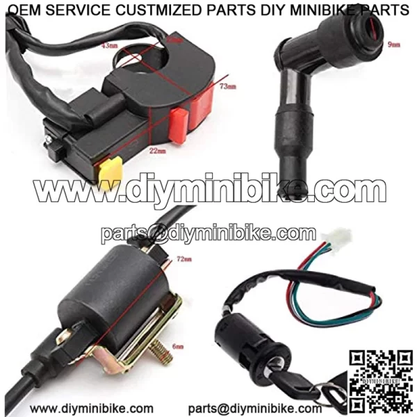 Complete Electric Start Engine Wiring Harness CDI Coil Wiring Loom 50cc 110cc 125cc ATV Buggy Quad Dirt Bike - Image 3