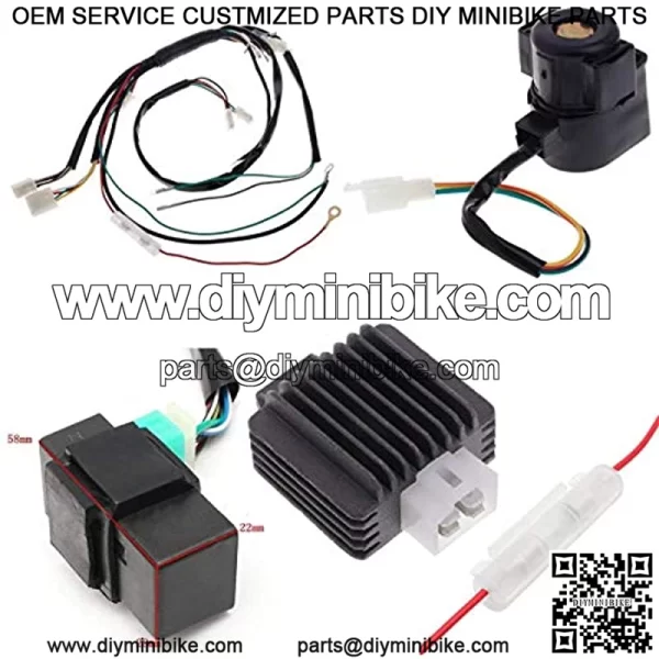 Complete Electric Start Engine Wiring Harness CDI Coil Wiring Loom 50cc 110cc 125cc ATV Buggy Quad Dirt Bike - Image 4