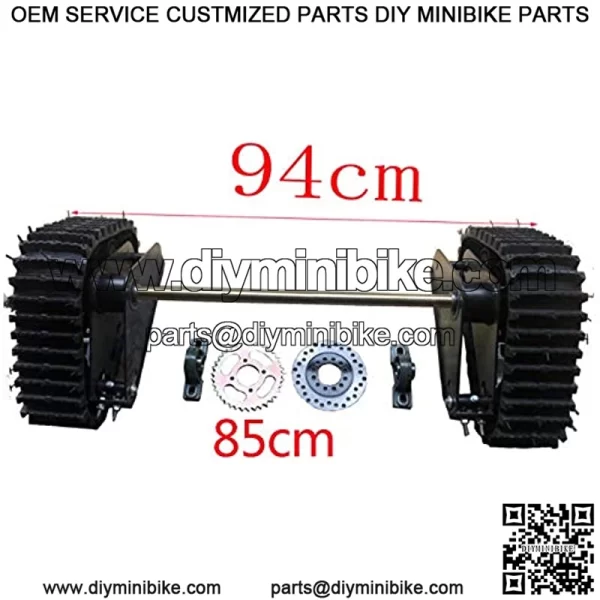 DENESTUS Special 600mm Go Kart Buggy Quad Rear Wheel ATV Snow Sand Snowmobile Rear Axle Track Assemly pro Kits US Stock - Image 3