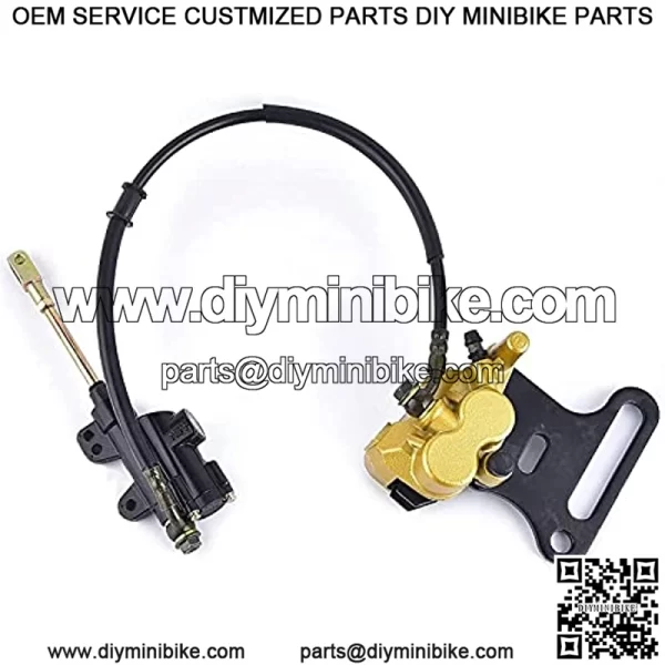 Rear Disc Hydraulic Brake Assembly Caliper Master Cylinder With Pad For 70cc 110cc 125cc 140cc 150cc PIT PRO Dirt Bike