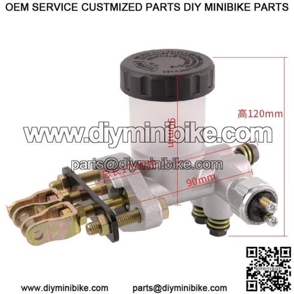 Karting ATV four-wheel ATV brake pump hydraulic disc brake main pump one drag three-legged brake pump main pump caliper - Image 2