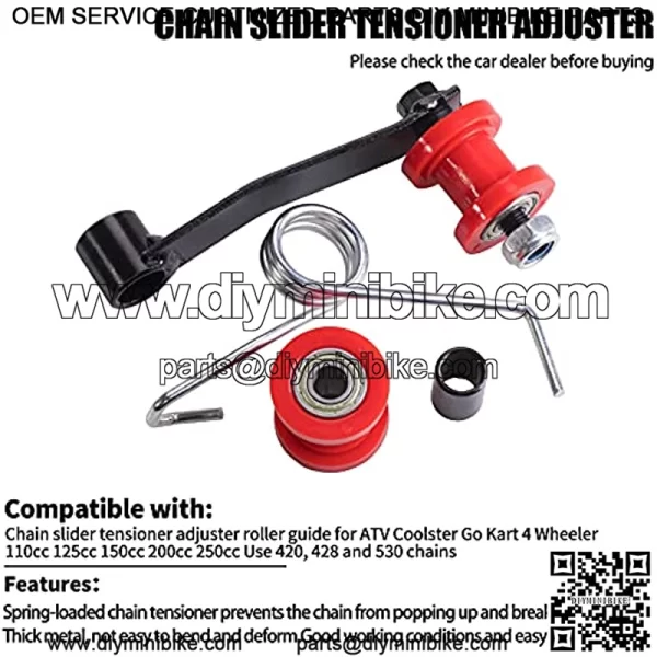 Chain Slider Tensioner Adjuster Roller Guide Fit For ATV Coolster Go Kart 4 Wheeler 110cc 125cc 150cc 200cc 250cc That Use 420 428 And 530 Chain - Image 4