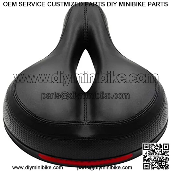 Bike Seat - Silicone Waterproof Sturdy Shock-Absorbing Mountains and Cities Bicycle Saddle Taillight Reflective Strip with Double Shock Absorber Ball Saddle ??Universal fit Saddle