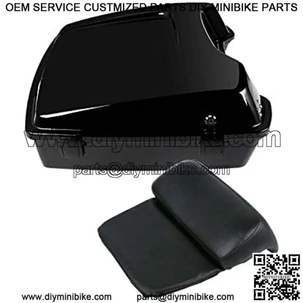 Tour Pack Trunk Backrest Pad Fit For Harley Touring 1997-2013 (Black Latches) - Image 2