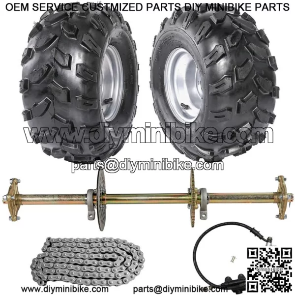 44" Rear Live Axle Kit Complete Wheels For Go Kart Golf Cart ATV Quad Trike Bugg