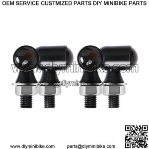 4X LED Motorcycle Mini Turn Signal Indicator Light Amber For Cafe Racer Bobber