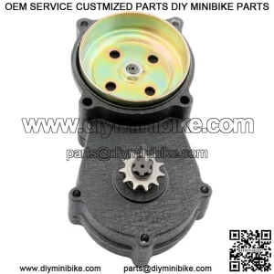 Para 43cc 49cc  Pocket Bike Mini Moto 11T T8F Caja de cambios de doble cadena negra Negro  Cajas de engranajes de transmisin