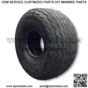 800 x 6 Carlisle Ribbed Tire, 4 Ply, 8.0" Wide, 16.0" OD, Flat Profile