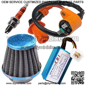 Racing Ignition Coil 5 Pins AC CDI 39mm Air Filter Spark Plug for GY6 4-Stroke Engine 139QMB 152QMI 157QMJ 50cc-150cc Scooter ATV Go Kart Moped Quad Pit Dirt Bike by TOPEMAI