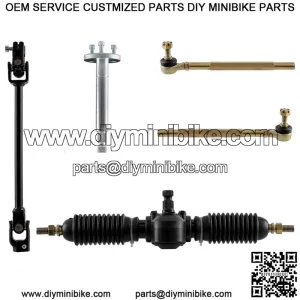 Go Kart Steering Gear Rack Pinion Tie Rod Shaft Kit Quad Drift Trike Buggy ATV