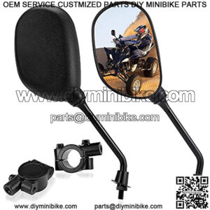 Motorcycle Mirrors, 8MM ATV Rear View Mirrors for Handlebars Bike Mirror Compatible with Snowmobile Scooter Moped Dirt Bike Sportsman, 360 Degrees Ball-Type