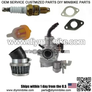 Carburetor PZ19 Kit 50cc - 110cc 125cc ATV Cable Choke Petcock Dual Fuel Lines