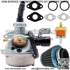 PZ19 Carburetor with Fuel Filter 35mm Air Filter for ATV Go Kart PZ19 19mm Carburetor 50cc 70cc 90cc 110cc 125cc ATV Dirt Pit Bike Taotao Honda CRF Carburetor, PZ19 Carburetor