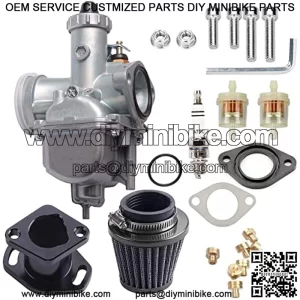 VM22 Carburetor VM22 Predator 212CC 196cc CT200U KT196 Moto Mini Bike Race Go Kart 6.5HP Baja Warrior Heat MB165 MB200 Mini Bike Go Kart Air Filter Kit for Freight Predator GX200 6.5hp Engine