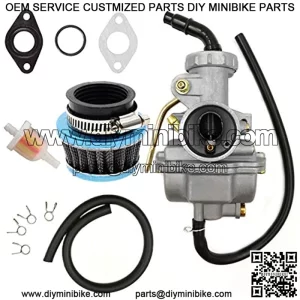 ATV Carburetor PZ20 Carb Set with Air Filter and Fuel Filter for 50cc 70cc 80cc 90cc 110cc 125cc Honda Baja Coolster Quad Pit Bike Dirtbike Go Kart Moped Scooter