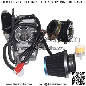 Intake manifold Fuel Air filter Carburetor For GY6 150cc Kazuma Baja Eagle Go Kart
