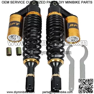 Motorcycle Shock Motorcycle Rear Shocks ATV Shocks Absorber 13.4"/340mm Rear Suspension for Honda Kawasaki Suzuki ATV Go Kart Scooter Dirt Bike 125cc 110cc 2pcs (Black & Gold)