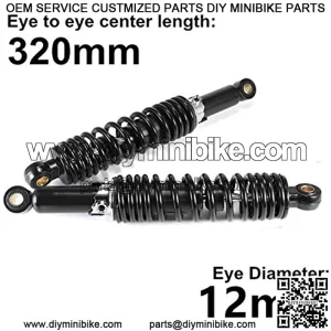 Shock Absorbers Rear Shock Universals 320mm 12mm Eye Motorcycle Accessories Air Shock Absorber Rear Suspension Fit for Yamaha Motors Scooter ATV Quad D30 (Color : Lavender)