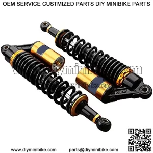 Pair 320mm Universal Motorcycle Rear Air Shock Absorbers Fit For Honda Suzuki Yamaha ATV Go Kart Quad Dirt Sport Bikes Black & Gold