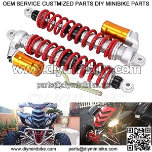 410mm Air Shocks Absorbers Universal For Yamaha Raptor 660R YFM700R YFZ450 For Banshee Front Shocks For Yamaha Banshee Shock Front YFM350 for Honda Suzuki ATV Go Kart Quad Dirt Sport