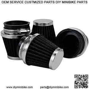 MUYI 4 Pcs 2.05inches Motorcycle Air Filters Round Tapered Clamp-on Pod Intake Filter Cleaner for Yamaha Honda Suzuki Kawasaki Dirt Bike ATV Moped Pit Bike Scooter Vintage(52mm)