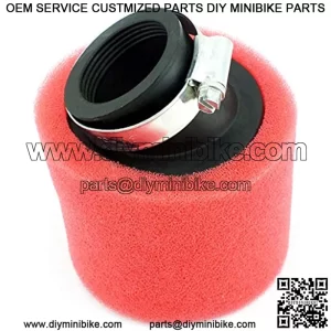 Universal 35mm Red Angled Double Foam Pod Performance Air Filter Compatible for 50cc 70cc 90cc 110cc 125cc Motorcycle Yamaha Suzuki ATV Quad Scooter Go Kart Moped Pit Dirt Bike Racing Bike