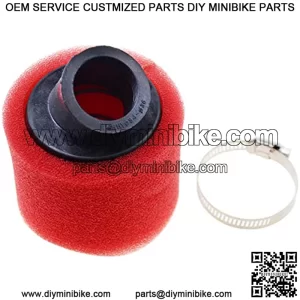Air Filter 35mm Bent Foam Cleaner for 4 Stroke 50cc 70cc 90cc 110cc 125cc ATV Quad Go Kart Dirt Bike Red