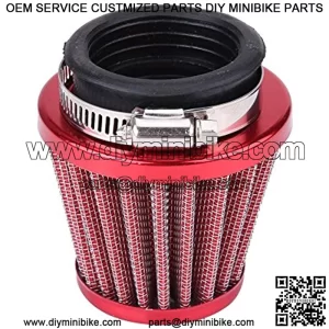 Motorcycle Air Filter Pods, Motorcycle Air Filter 44mm for Gy6 150cc ATV Quad 4 Wheeler Go Kart Buggy Scooter Moped (Red)