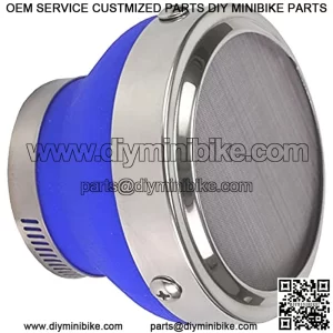 Motorcycle Pod Air Filter Dust Mini Atv Kart 45 48 50mm Quad Go Kart Racing Suitable for Honda Yamaha Ssr Ttr Cross-Country Bike (Blue + Silver)