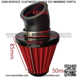 Motorcycle Air Filter High Performance Air Filter 48mm Dirt Bike Air Filter For HONDA YAMAHA SUZUKI ATV SSR TTR Dirt Bike Pit Bike Mini Bike GY6 AJS