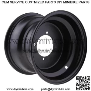 Llanta de Rueda Delantera de Metal Negro con Agujero de 110 Mm Y 4 Pernos de 10 Pulgadas para Motoci  Llanta de la rueda delantera de la motocicleta