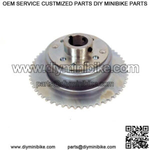 60 Tooth 35 Chain Sprocket 4-1/2" Drum Riveted Mini-Hub, 1-1/4" Bore