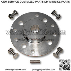 MINI-HUB, STEEL, ZINC PLATED, 5/8 BORE, 3/16 KEYWAY, WITH HARDWARE KIT