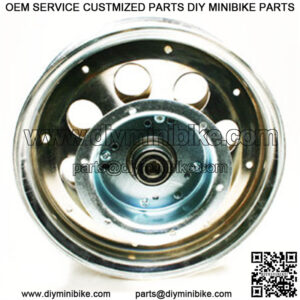 10" Steel Wheel With Riveted Brake Flanged Drum, 5/8" Bearing