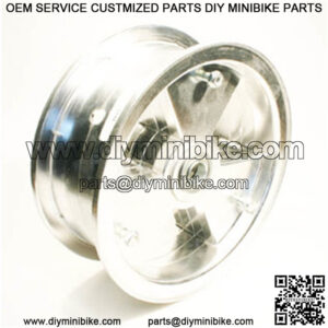 8" Aluminum Tri-Star wheel, 3-9/16" wide, 3/4" ID Bearing