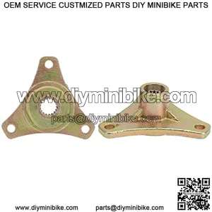 Buje de Eje Trasero de Rueda Estriada, Buje de Rueda Estriado de Aleacin de Acero de 2 Piezas 17T, Buje de Rueda de 3 Pernos para Quad ATV Go Kart 50cc 110cc