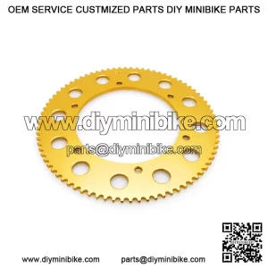 80T #219 Gold Aluminum Sprocket
