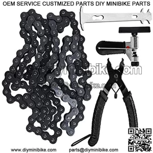 420 Chain 132 Link + Chain Breaker Compatible with for 50cc 70cc 90cc 110cc 125cc ATVs and dirt bikes,Go Kart,Mini Bike,Scooter,Pit Bike,Quad