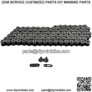 420 Motorcycle Roller Chain 10 Feet(240 Link) with 1 Connecting Link for Go Kart Mini Bike ATV Dirt Bike