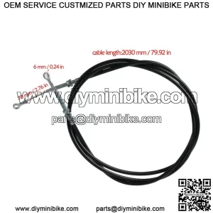 80" Rear Foot Brake Cable 70mm Travel For Chinese ATV Go Kart Quad Golf Cart