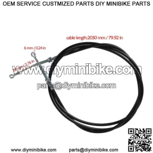 80" Foot Brake Cable 70mm Travel For ATV Go Kart Quad Buggy 4 Wheeler