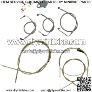 LA Choppers Cable/Brake Line Kit 15-17in. Ape Hangers LA-8006KT-16